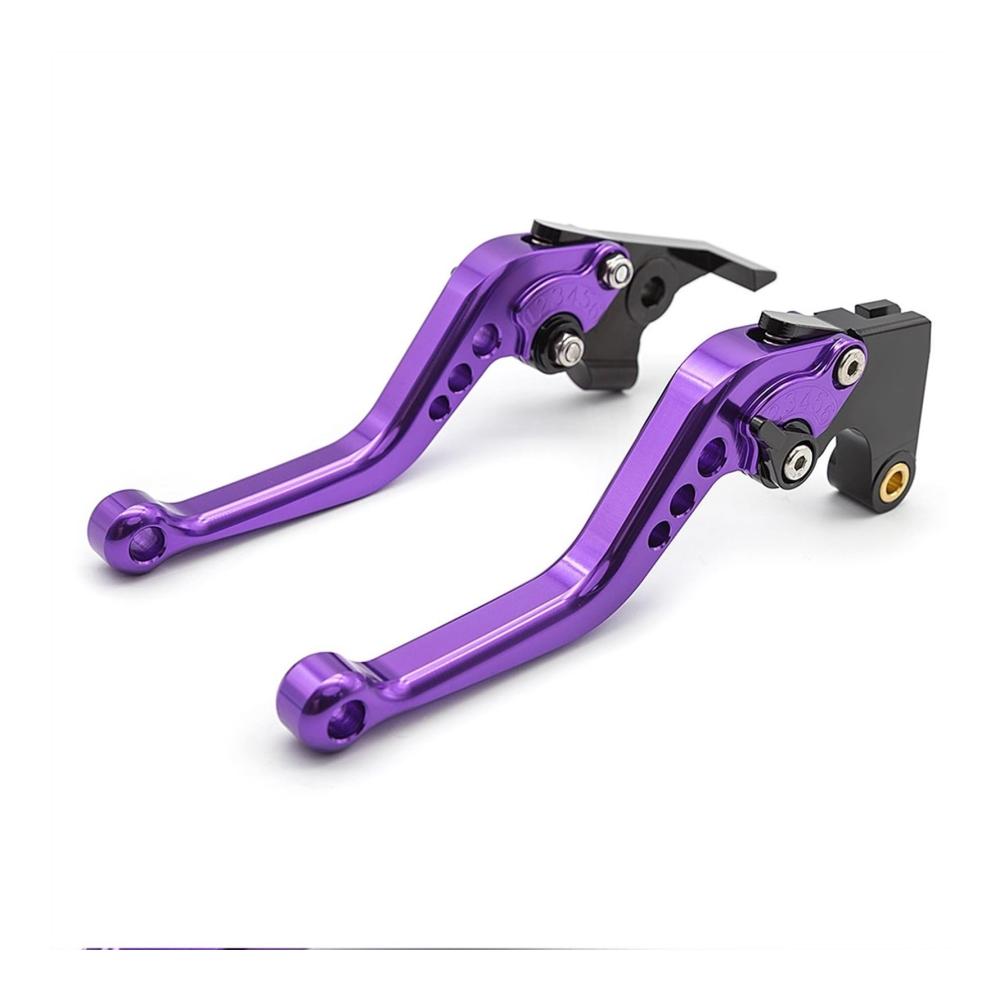 Hochwertiger CNC-Verstellbarer Motorrad Bremskupplungssatz | Für SUZUKI GS500 GS 500 1989-2009 | Lila 177mm Hebel | Präzise Passform & Stil | Komplettes Kupplung- & Bremshebelset