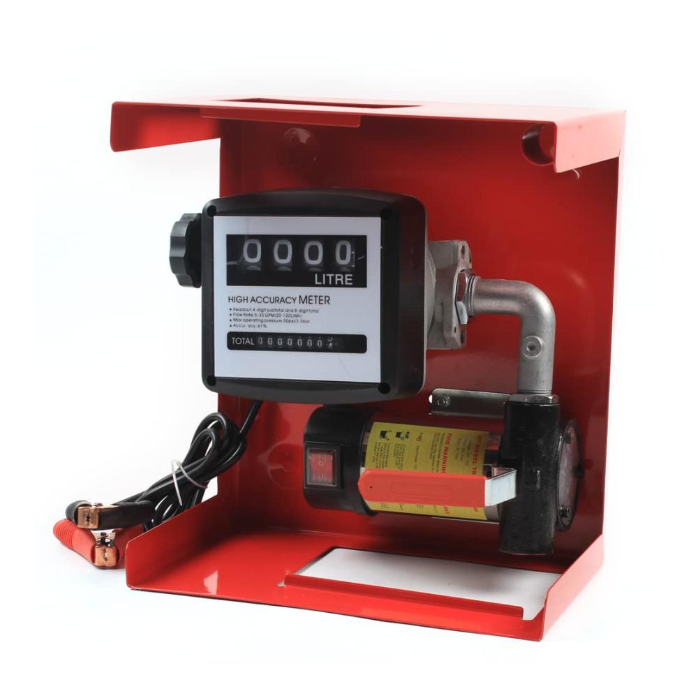 Benzinpumpe 12V Automatische Selbstansaugende Kraftstoffpumpe 175W mit Durchflussmesser – Mobile Tankstelle für Diesel & Benzin – Effektive Pumpenlösung
