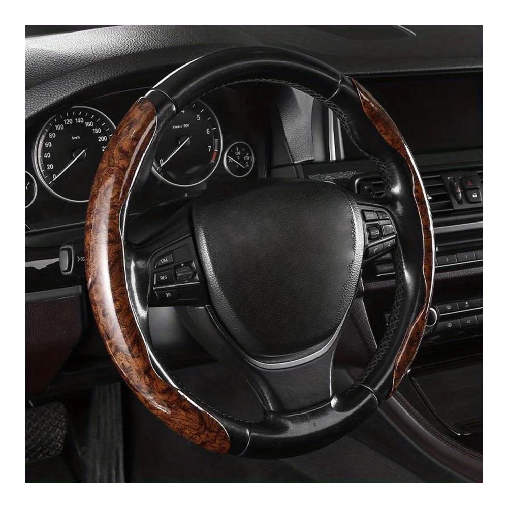 Lenkradhülle 38 cm 15 Zoll Auto-Lenkradbezug Anti-Rutsch für Nissan Qashqai Altima Lenkrad-Booster-Abdeckung Auto-Zubehör Schutz und Komfort