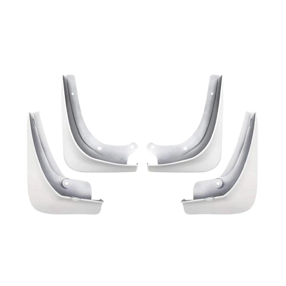 Schmutzfänger für Tesla Modell 3 – Schlammklappen Splash Guards Fender Kotschützer in Glanzweiß 4er Set Lackiert Optimaler Schutz vor Schmutz und Schlamm