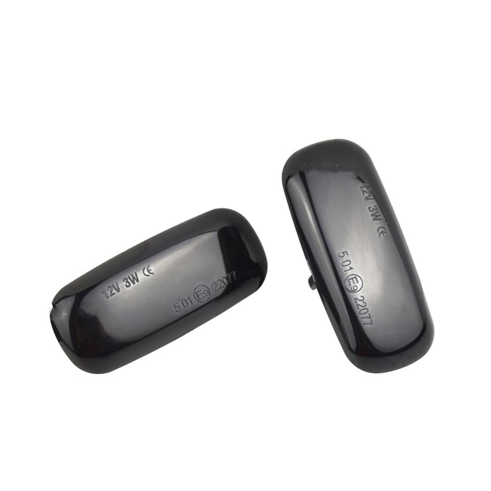 2 Stück Blinkende Seitenleuchten für Audi A3 S3 8L A8 D2 1999-2002 und TT 8N 2000-2006 - Dynamische Blinker Repeater Sequentielle Licht Smoked
