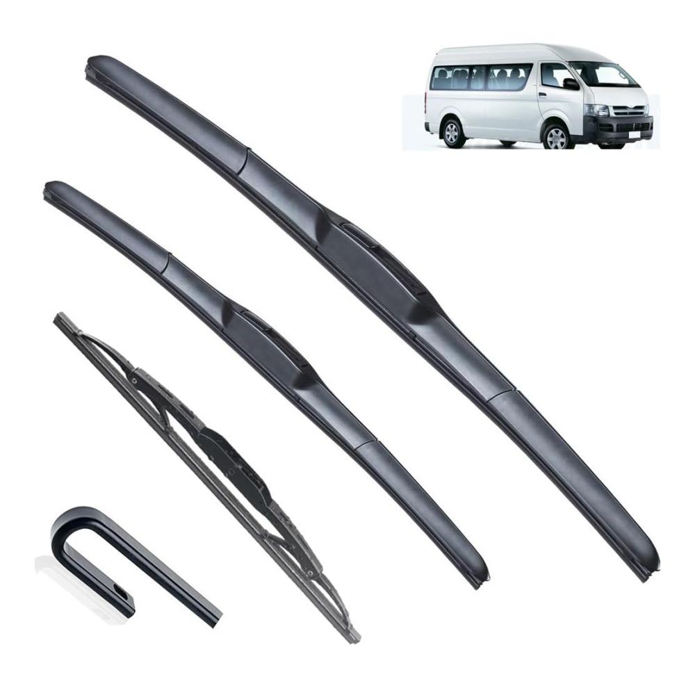 Ersatzwischblätter für Toyota HiAce H200 RegiusAce Van 2004–2019 Front- & Heckscheibenwischer Bürsten & Zubehör zur Windschutzscheibenreinigung