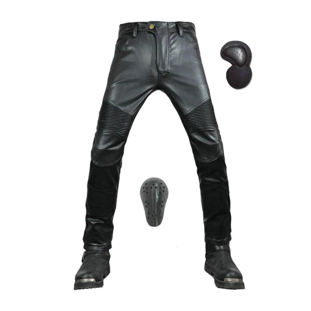 ONETree Motorradhose Leder - Wasserdicht & Winddicht Gepanzerte Motocross-Rennhose mit Abnehmbarer Panzerung Stretch-Design für optimale Bewegungsfreiheit