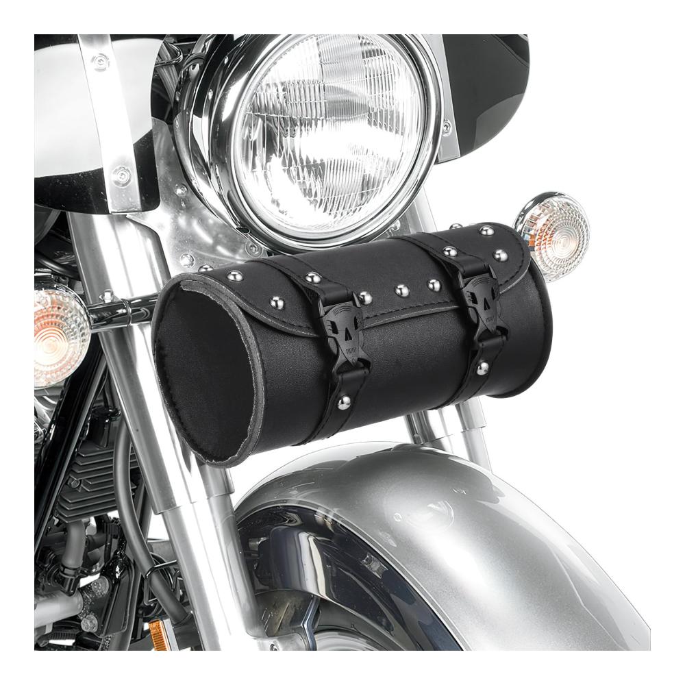 Wasserdichte Leder Satteltaschen für Motorräder – Vordertasche und Fahrradtasche strapazierfähige Motorradzubehör-Tasche stilvolle Ledertaschen für Biker