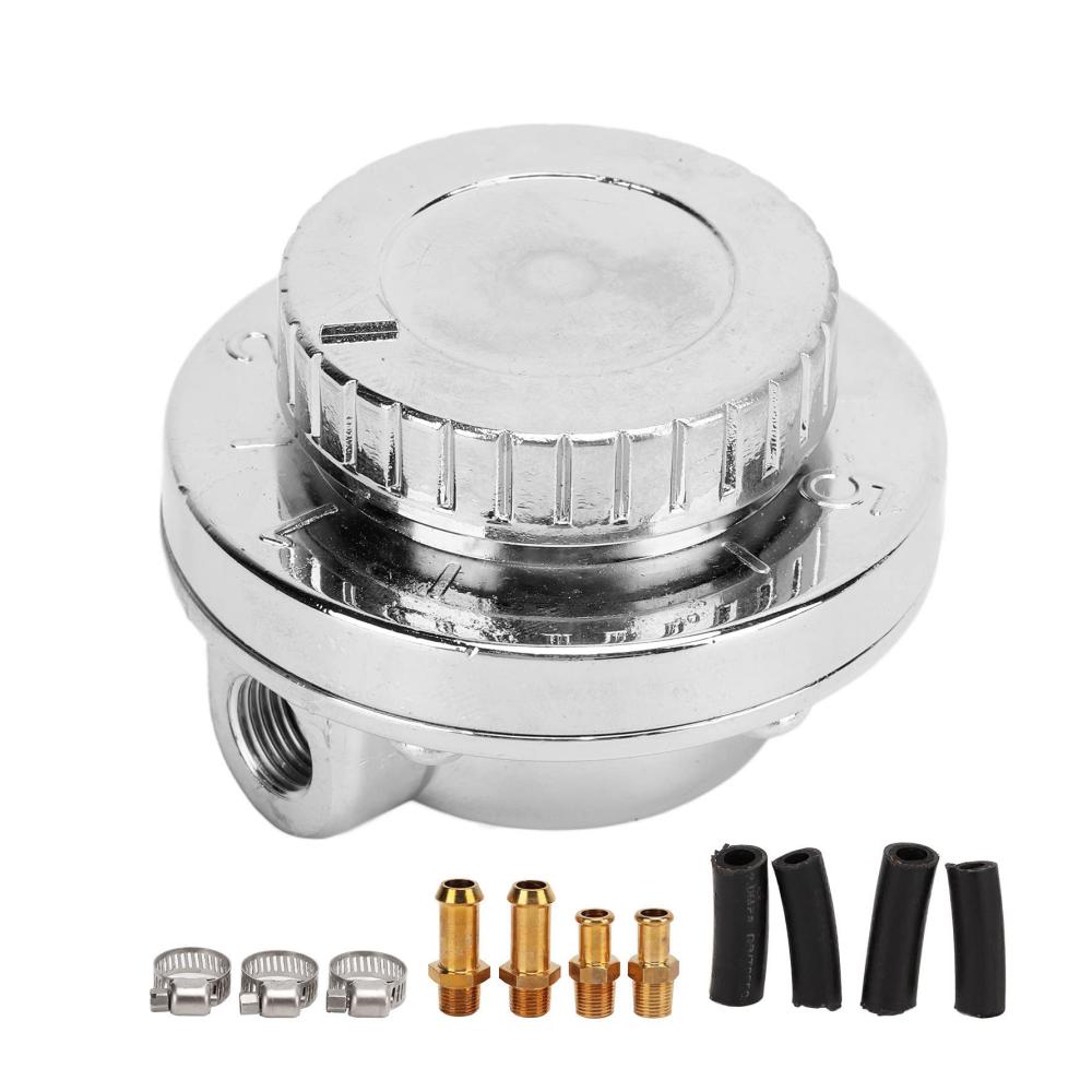 Einstellbarer Kraftstoffdruckregler-Kit für Vergasermotoren – Universal Kraftstoffspeicher Präzise Druckkontrolle inkl. Zubehör und Anleitung