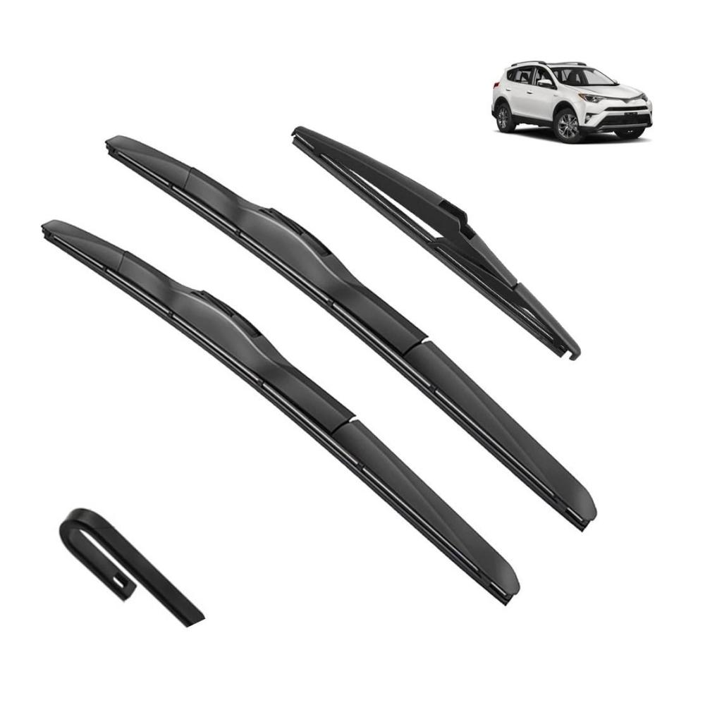 Scheibenwischer Set für Toyota RAV4 XA40 2013-2018 Regenwischer Front und Heck Allwetter-Wischerblätter 26 16 10 Kompatibel Windschutzscheibe Bürsten