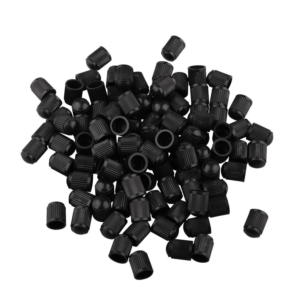 Ventilkappen Elektrolyt Schwarz Kunststoff Tubeless Reifen 4er Set für Auto Truck Bike MTB - Staubdicht Wasserdicht Ersatz-Kappen für Radventile