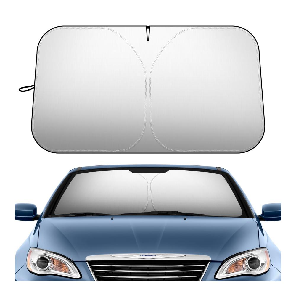 Sonnenschutz Auto Frontscheibe 140 x 80 cm – Faltbare Sonnenblende für Windschutzscheibe Universell passend für die meisten Autos Effektiver UV-Schutz