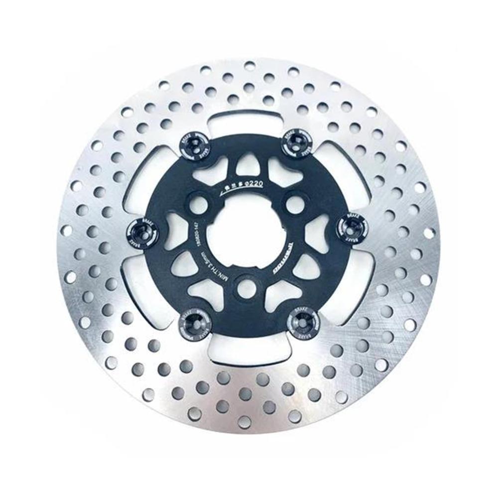 250mm Motorrad Hinterbremsscheibe Rotor für Roller E-Bike Universal CNC 3-Loch 220mm * 57mm Schwimmende Bremsscheibe für UN&IVE&RSAL RPM Ersatzteil