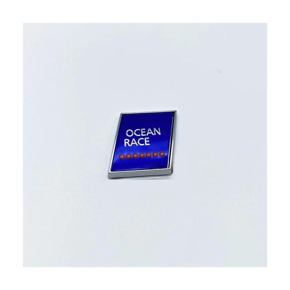 3D Metall R Design AWD Moose Test Logo Emblem Aufkleber für Ocean V40 V60 V90 XC60 XC90 XC40 S60 S90 S80 C30 - Blau Race 2.1X2.6 cm