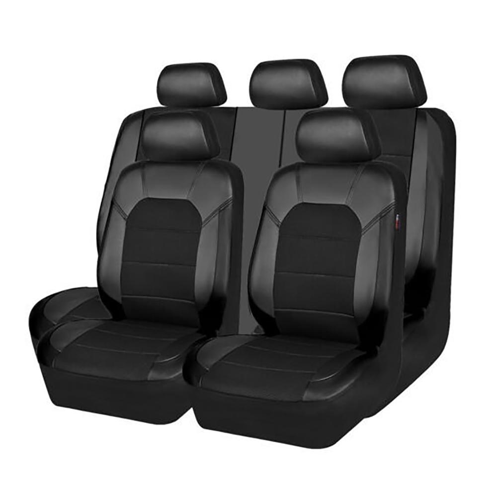 Auto Leder Sitzbezüge Set für Jaguar XE (X760) 2015-2019 Wasserdicht & Atmungsaktiv Verschleißfest Schwarz Hochwertiger Schutz & Komfort Sitzschoner Zubehör