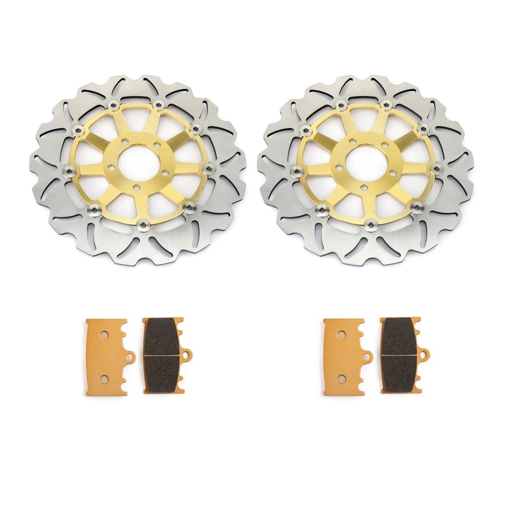TARAZON Bremsscheiben & Bremsbeläge vorne für Kawasaki ZXR750 89-95 ZZR1100 C 90-92 Zephyr ZR1100A 92-95 – Hochwertige Bremskomponenten für Sicherheit und Leistung