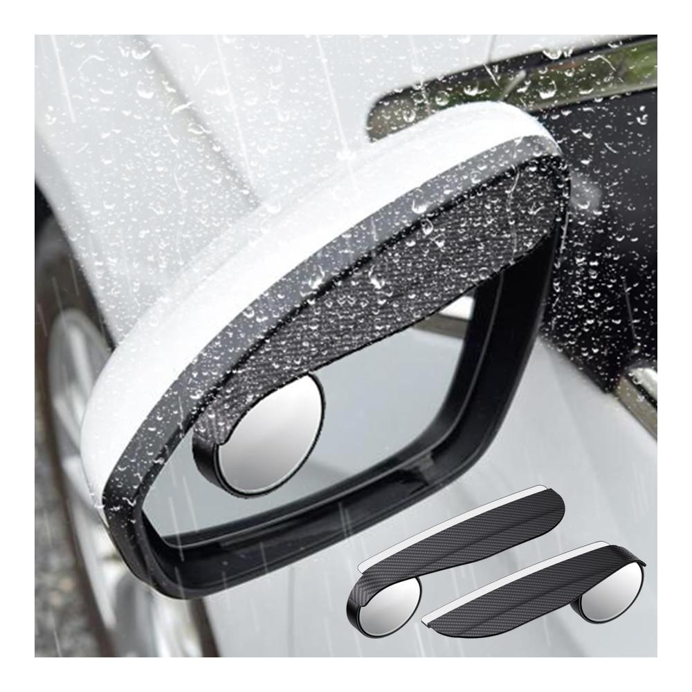Toter-Winkel-Spiegel Auto 2-in-1 Rückspiegel mit Regen Augenbraue – Einstellbare Erweiterung für bessere Sicht und Sicherheit – Universal für alle Autos