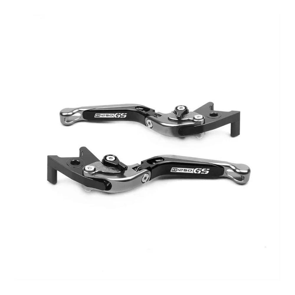 Einstellbares Kupplungs- & Bremshebelset für BMW R1250GS ADV 2018-2020 Klappbar & Ausziehbar Schwarz Motorradzubehör Premium Qualität