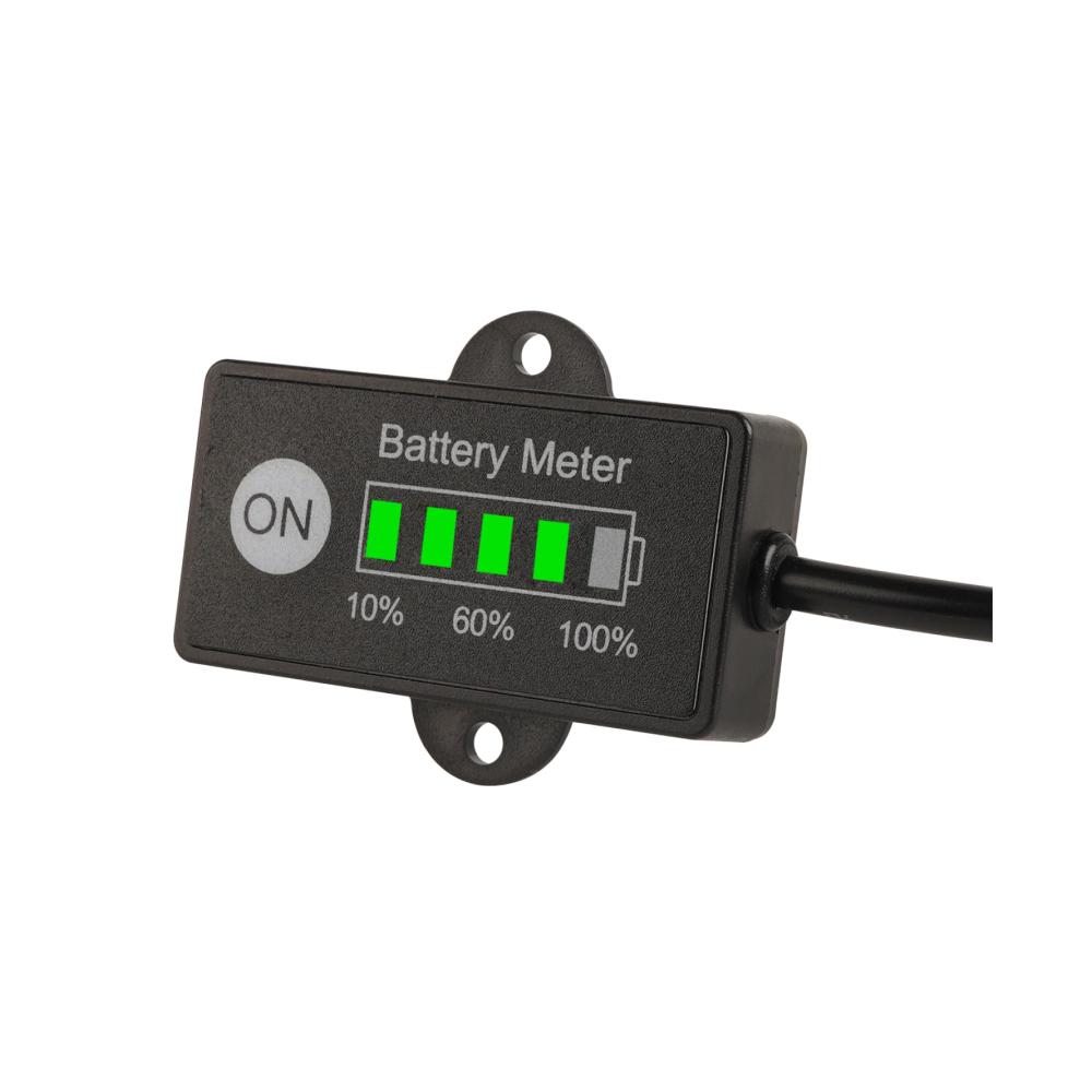 LED Mini Batterie-Leistungsanzeige  Messgeräte für 12V-48V DC | Batterieladeerinnerung für Blei-Säure LiFePO4 18650 Akkus | Ideal für Rasenmäher Golfwagen Gabelstapler