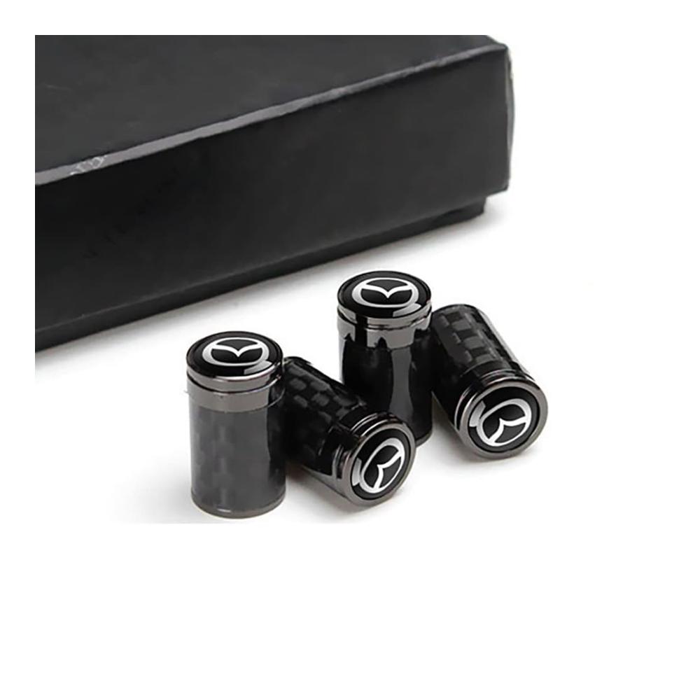 4 Stück Auto Ventilkappen für Mazda 2 3 5 6 CX-7 CX-5 CX-9 MX-5 – Reifenventilkappen Staubschutz wasserdicht Ventilschutzkappen Zubehör & Ersatzteile