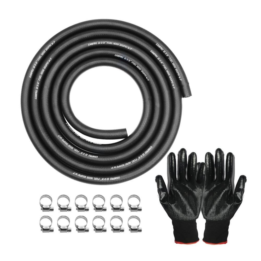 Benzinschlauch Kit 3m Ø 10 mm Nitrilkautschuk Diesel- & Kraftstoffschlauch mit 6 Schlauchschellen – Korrosionsbeständig Ölschlauch für Motorrad Roller