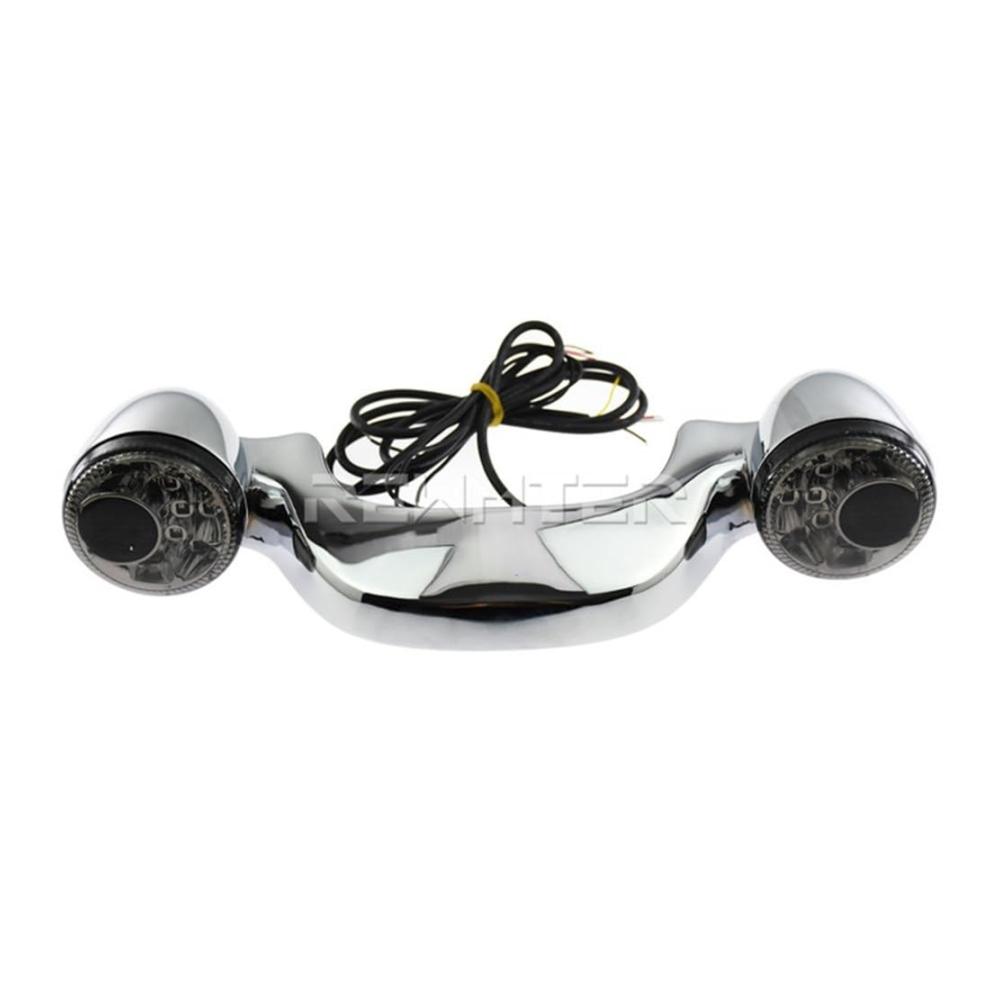 Blinkerleuchten Motorrad LED Hinten Bremslicht Bar Lampe für Harley Touring – D Turn Signal Light Blinkerleuchten für Motorräder universell einsetzbar