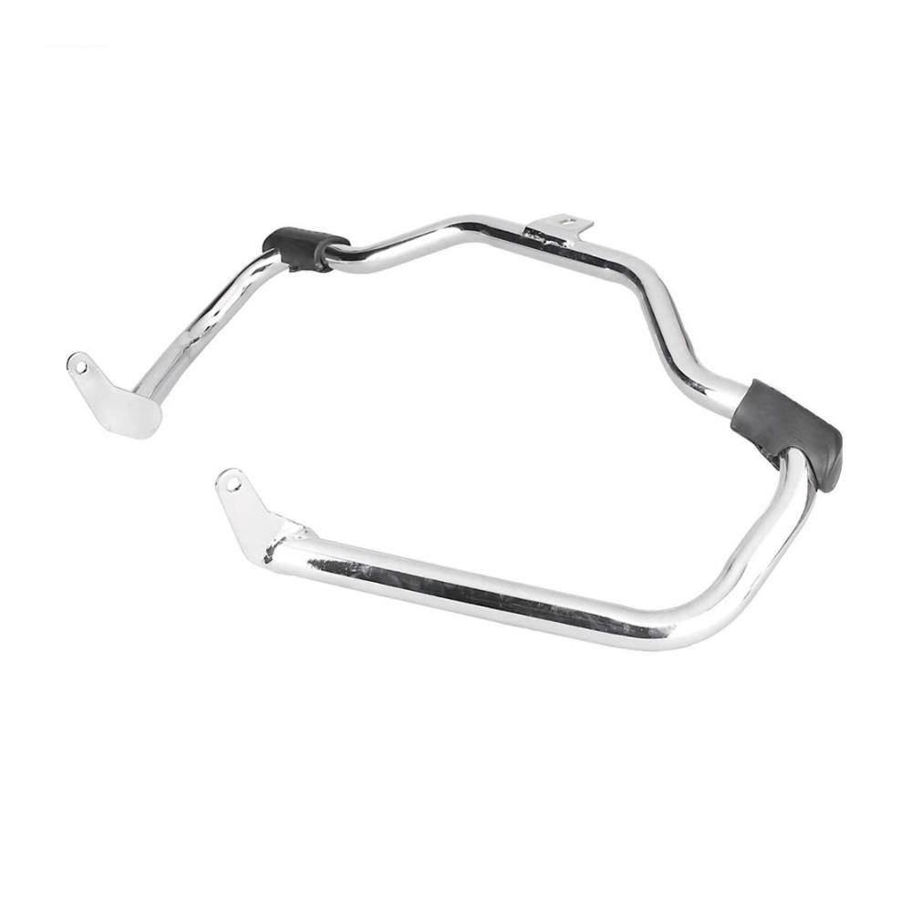 SIKUAI Sturzschutz Motorschutzrahmen für Harley Davidson FLSTC Heritage Softail Classic Fat Boy 2000–2014 & Softail Deluxe 2005–2014 Silber