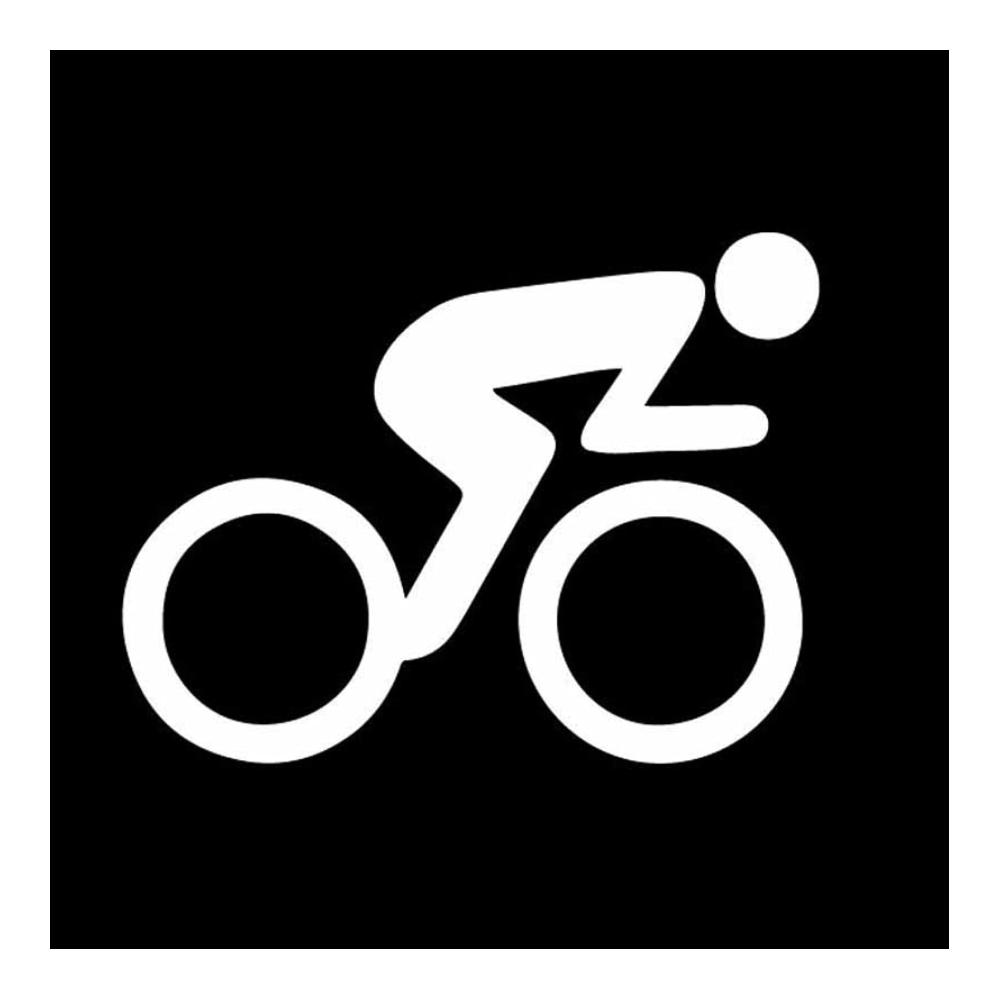 Entdecken Sie stilvolle Autoaufkleber Beugen Sie sich über Menschen Fahrradfahrer! Original Vinly Decal für zarte Dekoration. Nice Black/Silver
