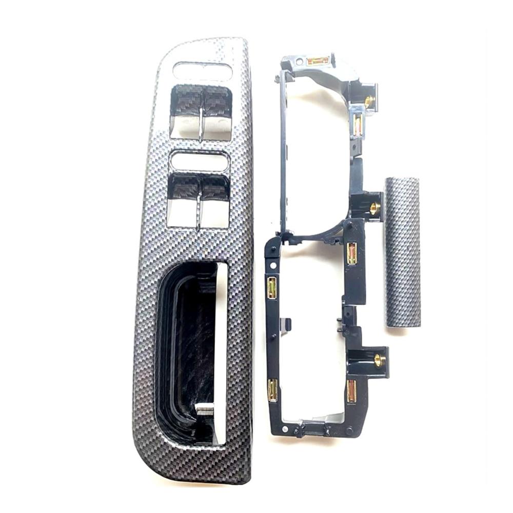 Innentürgriffe mit Kohlefaser-Muster für VW Passat B5 98-05 – Fensterschalterrahmen & Haltegriff-Ersatz Front Links 3-teilig 3B186717E 3B4867179B 3B0867180A