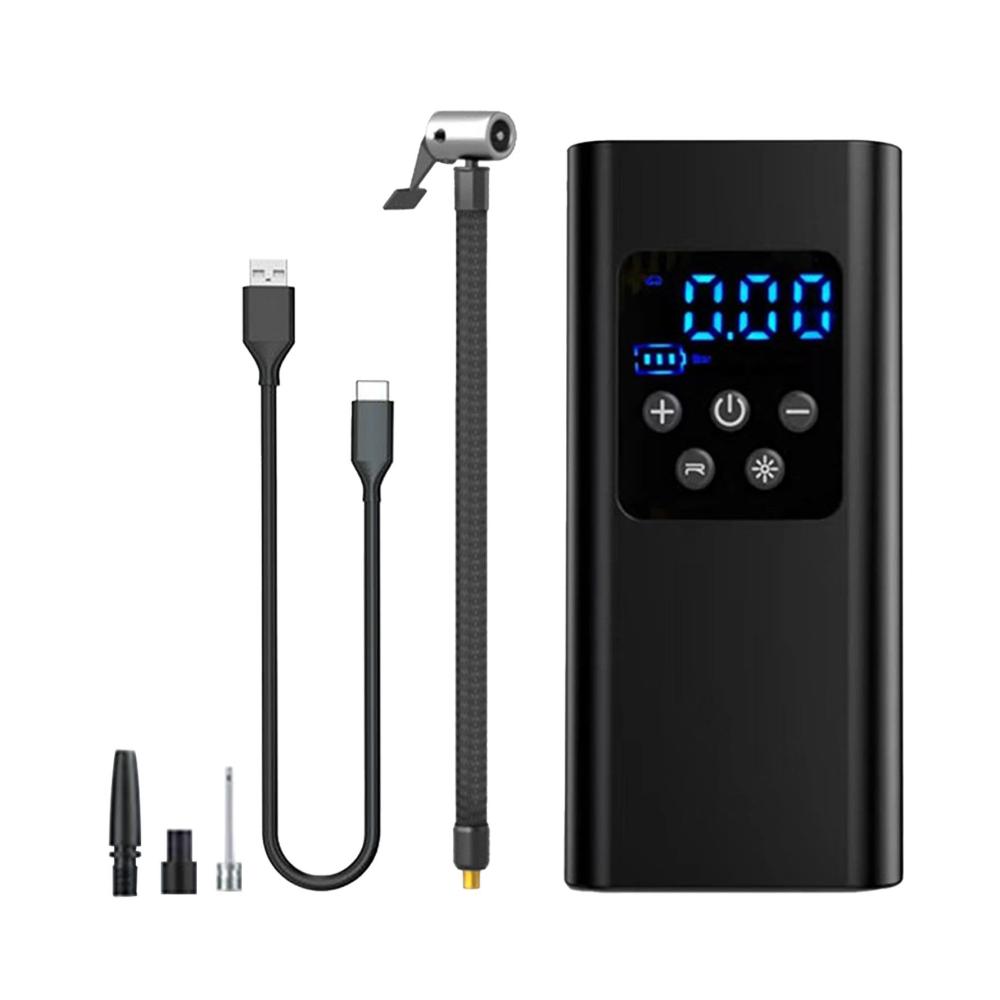 Kabelloser Reifendruckkompressor für Auto & Fahrrad | Tragbare Luftpumpe mit LCD-Display | Schnelles Aufpumpen von Reifen & Bällen | Autozubehör
