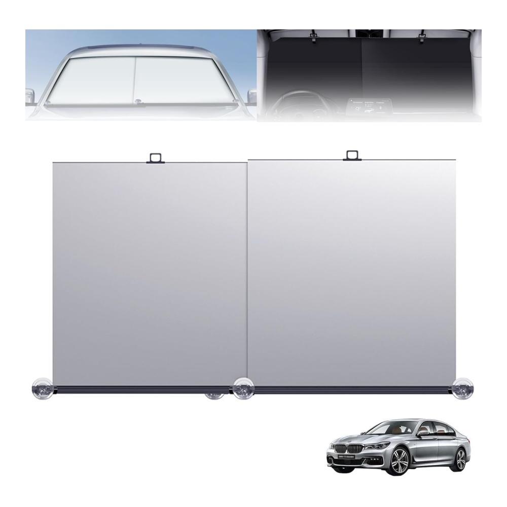 Universal Front Windshield Sunshade - Retractable Car Sunshade für Windschutzscheibe - Windscreen Sun Shade für Auto - Faltbares Windscreen Sonnenschutz (A)