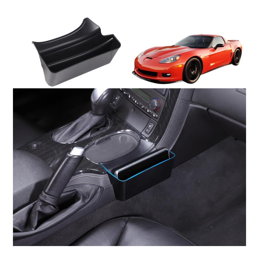 Kofferraum-Organizer für Corvette C6 2005–2013 – Aufbewahrungsbox für Mittelkonsole Co-Pilot-Seiten-Organizer hängende Aufbewahrung Innenzubehör Auto