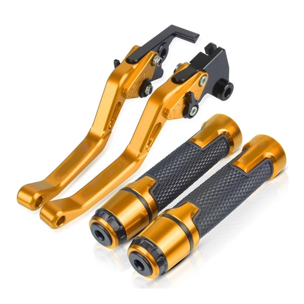 Einstellbare Kupplung- & Bremshebelsets für Honda CB900F Hornet 2001-2008 Gold Motorrad Lenker Hebel Griffe - Perfekte Passform & Komfort