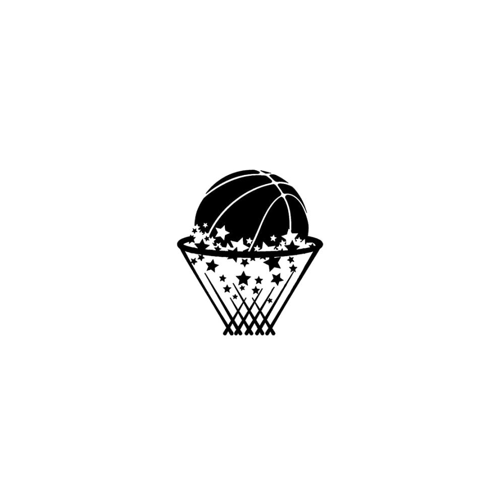Schöner Cartoon Basketball Wurf Ball Autoaufkleber 12 x 145 cm – Hochwertiger Vinyl Sport Aufkleber für Autos stylisches Zubehör in Schwarz