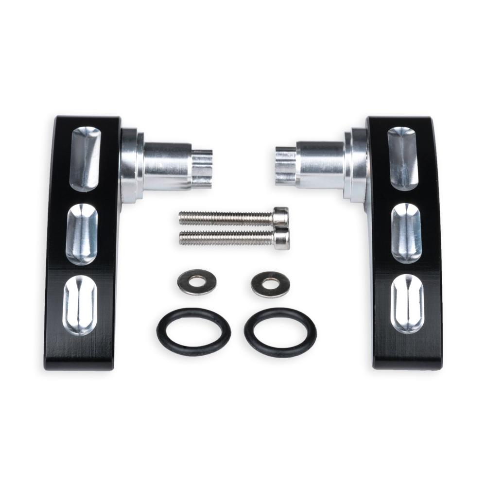 KaTur Schwarz Satteltaschendeckel Lifter Kit für Harley Touring Street Glide Ultra 2014-2017 – Leder Satteltaschen Erweiterung für Harley-Davidson Motorräder