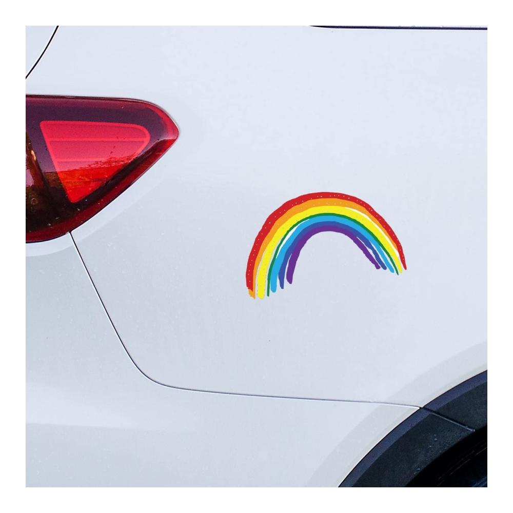 Personalisierbarer LGBTQ Regenbogen-Aufkleber fürs Auto Aquarell Vinyl-Sticker für Fenster & Laptop lustiger Geschenk-Aufkleber