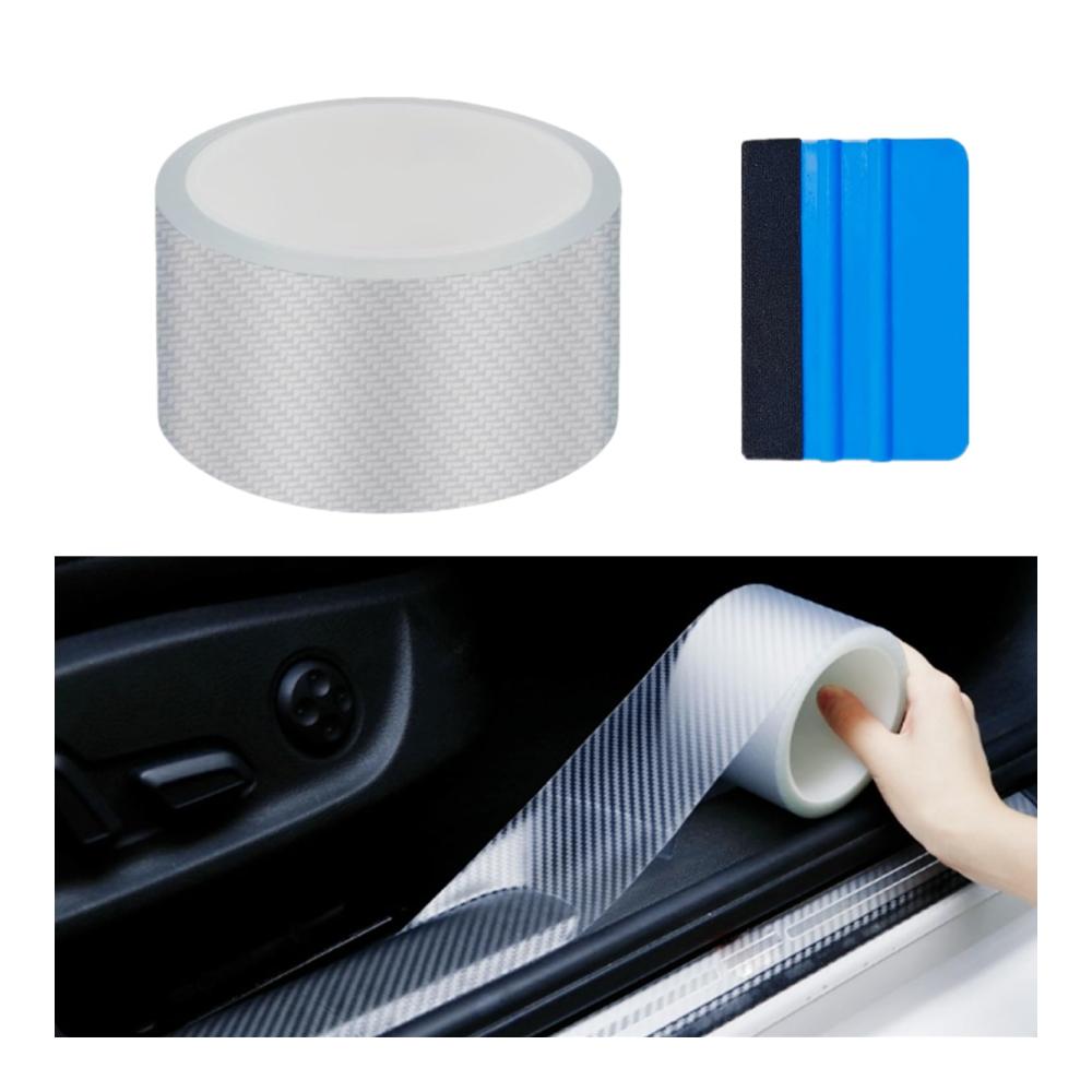 Lackschutzfolie Transparent Carbon Folie 6D für Auto - Carbon Fiber Folie für Einstiegsleisten Schutzfolie für Lack 5CM*5M Aufkleber Auto