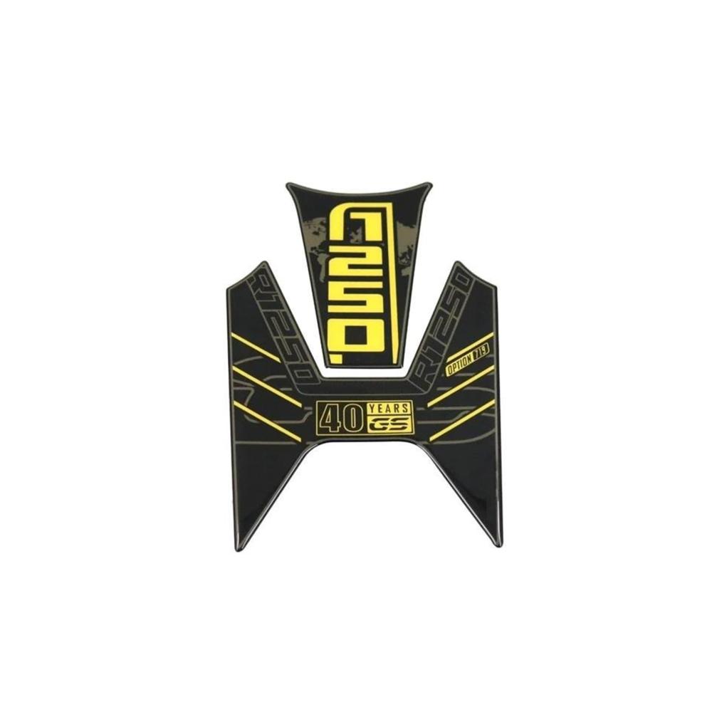Hochwertige 3D Motorrad Tank Pads Aufkleber für R1250GS 40 Jahre GS Triple Black 2020 2021 - Tank Pad Schutz Fall in B - Beständiger Tankschutz für Gas & Öl