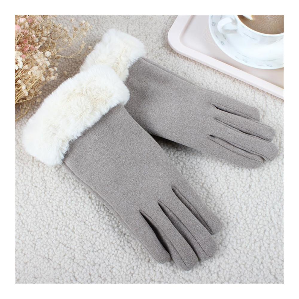 Frauen-Warme Handschuhe Samtgefütterte Outdoor-Radhandschuhe für Herbst & Winter Touchscreen-fähige Fünf-Finger-Handschuhe Blau Ideal für Reparaturarbeiten