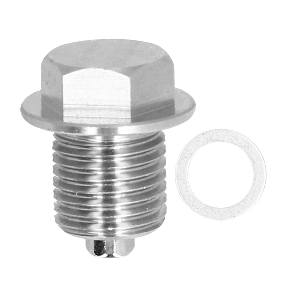 Ölablassschraube M14x15 mm Edelstahl mit Neodym-Magnet für Ölwannen Universal Ölablassschraube für Autos und Motorräder rostfrei und langlebig