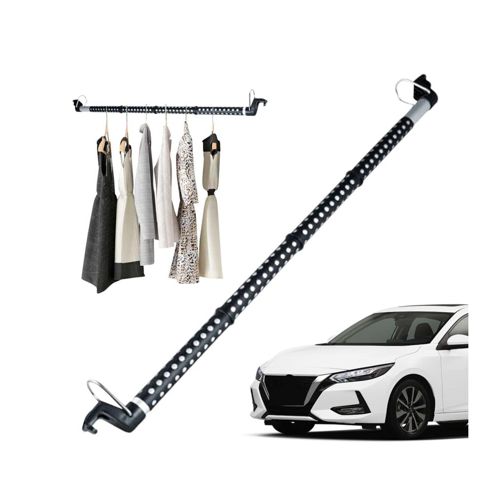 Ausziehbare Kleiderstange für Autofahrten - Auto-Kleiderständer & Kleidungs-Organizer-Rack für Straßenreisende | Aufbewahrungs-Anzugstange für Fahrzeuge