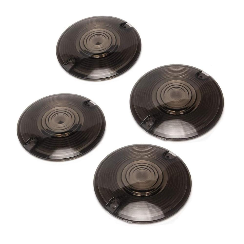 3 1/4 Zoll Motorrad Blinkerleuchten Kit mit Rauch Linsen – Set von 4 – Stylische Blinker für Motorräder Universal Passend Hochwertige Blinkerkappen