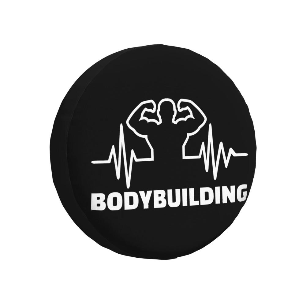 Bodybuilding Herzfrequenz Ersatzradabdeckung 16 Zoll wind- und regendicht für LKW und SUV langlebiger Radschutz schwarz universell einsetzbar
