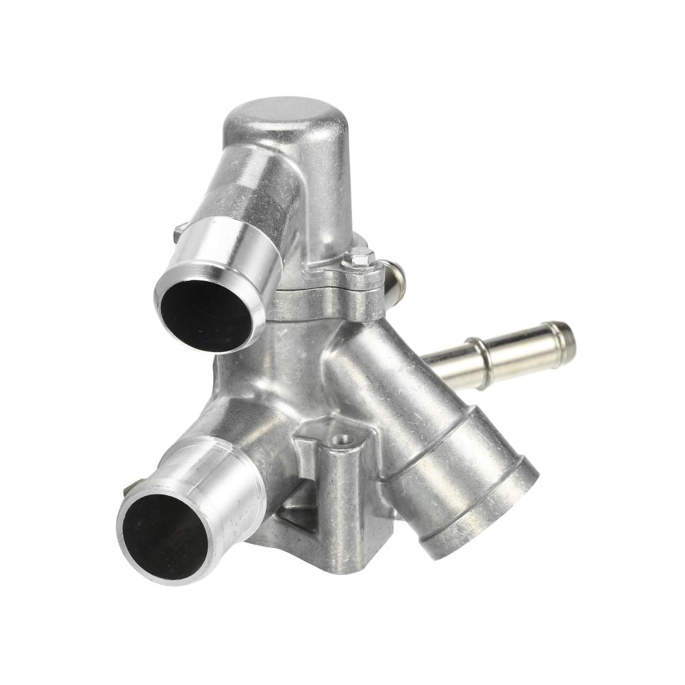 Motorkühlmittelthermostat-Gehäusebaugruppe für Ford Edge 2011-2018 Innerer Wasserpumpenthermostat Robustes Aluminium Silberton 1 Stück