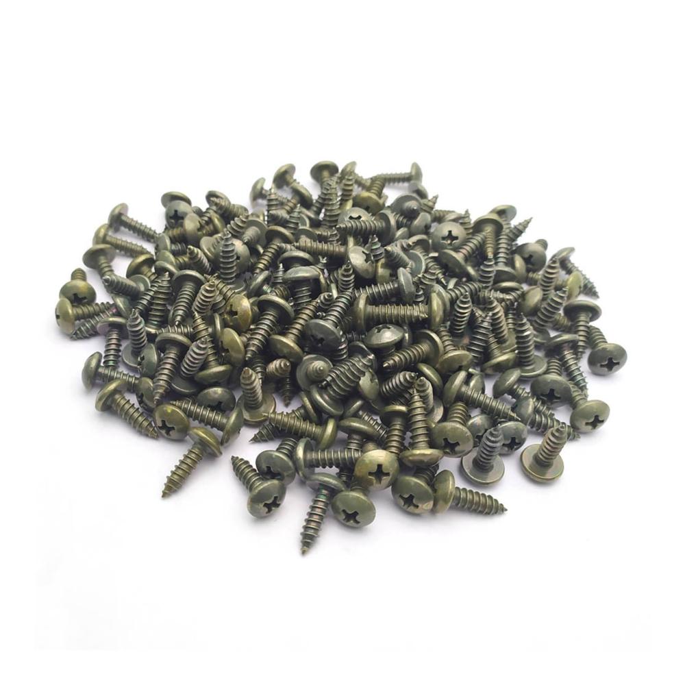 Selbstschneidende Schrauben Bolzen 100 Stück inkl. Kunststoffabdeckung & Metallhalterung M4 M5 für Auto Motorrad Roller ATV Moped E-Bike Schrauben-Clips