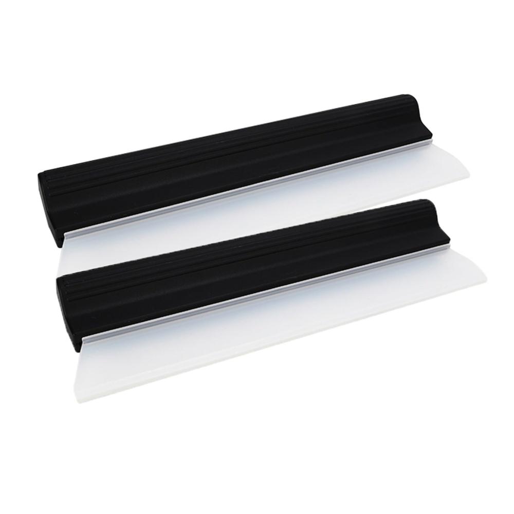 Fahrzeugpflege Pinsel 2 Stück - Flexibler Silikonwischer & Autofenster-Reinigungs-Glasschaber Handliche Silikon-Rakelklinge & Kratzfolienschaber Reinigungsbürsten-Set