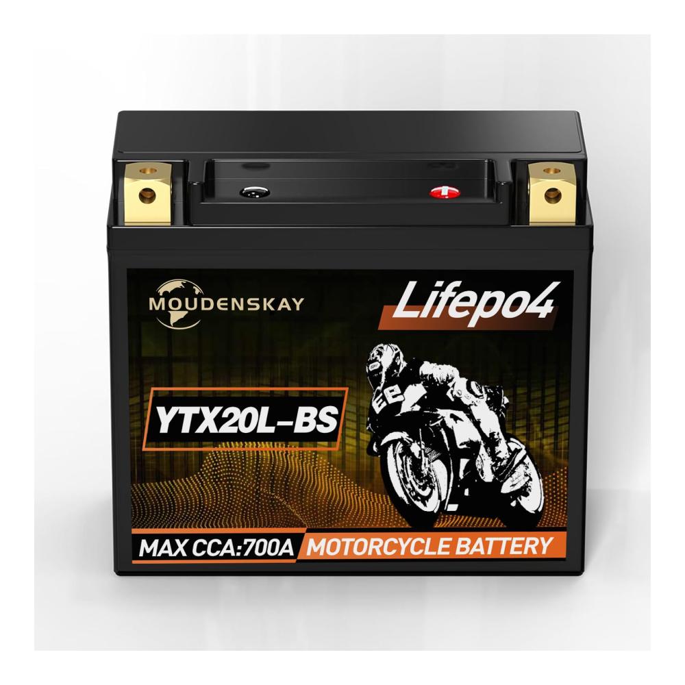 Lithium Motorrad Batterie 12V Powersports LiFePO4 8Ah 700CCA mit BMS für Motorräder ATV UTV und Wasserfahrzeuge YTX20L-BS Starterbatterie