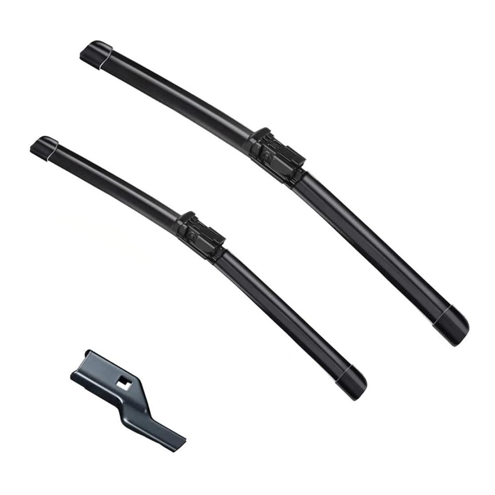 Scheiben & Windabweiser Set für Ford Mustang Mach E 2021–2022 – Regenwischer Frontwischerblätter Allwetter-Wisch Fensterbürsten Gummi-Nachfüllungen Zubehör