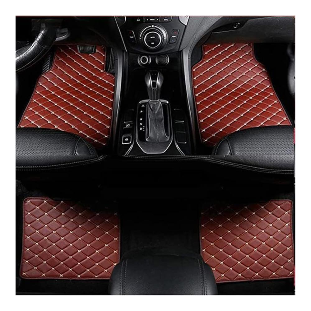 4er Set Auto Fußmatten für Range Rover (5 Sitze) 2007-2012 PU Leder Allwetter Wasserdicht Anti-Rutsch Strapazierfähig Innenraum Zubehör A-Coffee