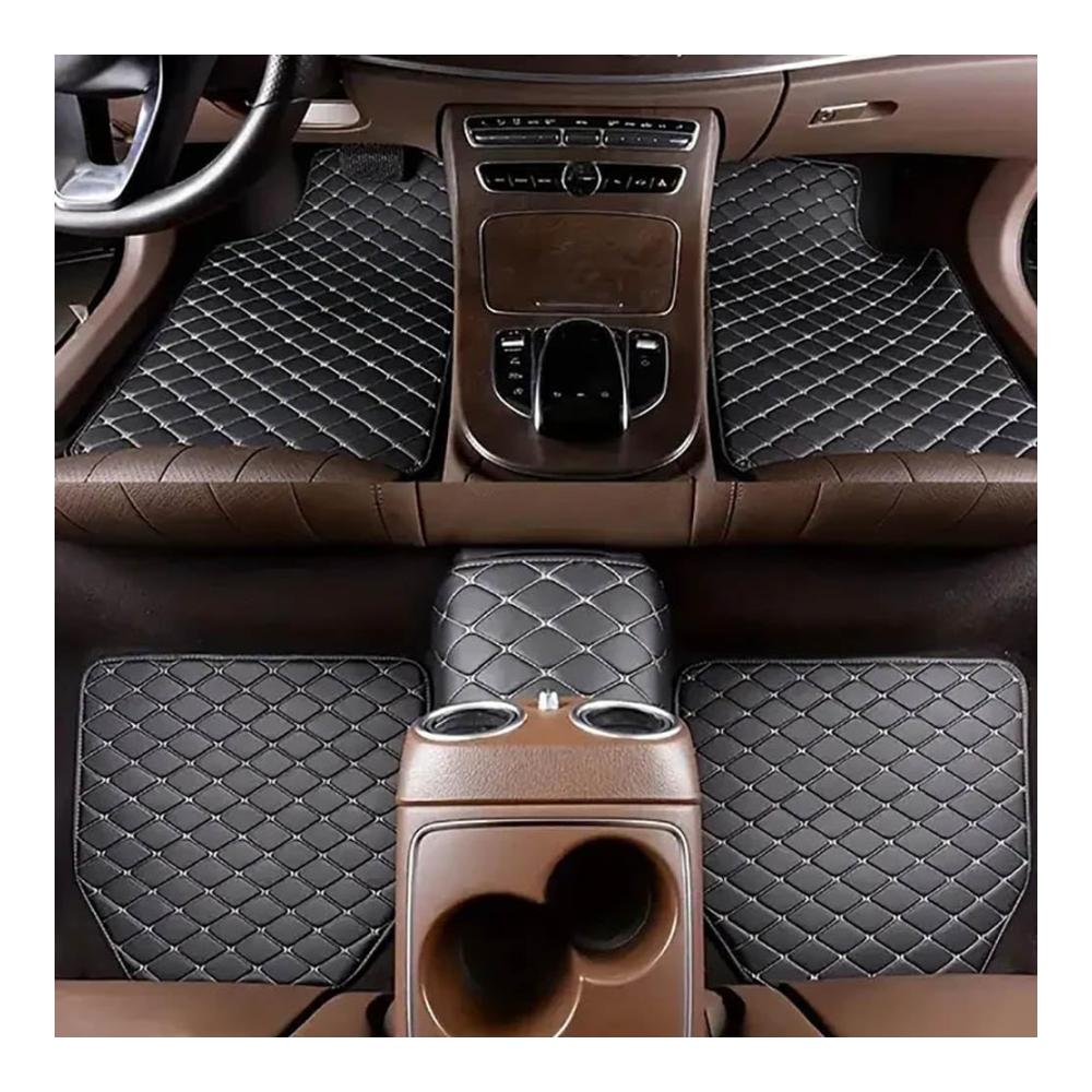 Fußmatten für BMW X5 (7 Sitze) 2014-2018 – PU-Leder wasserdicht rutschfest abriebfest – Auto Bodenmatte langlebiges Zubehör für optimalen Schutz
