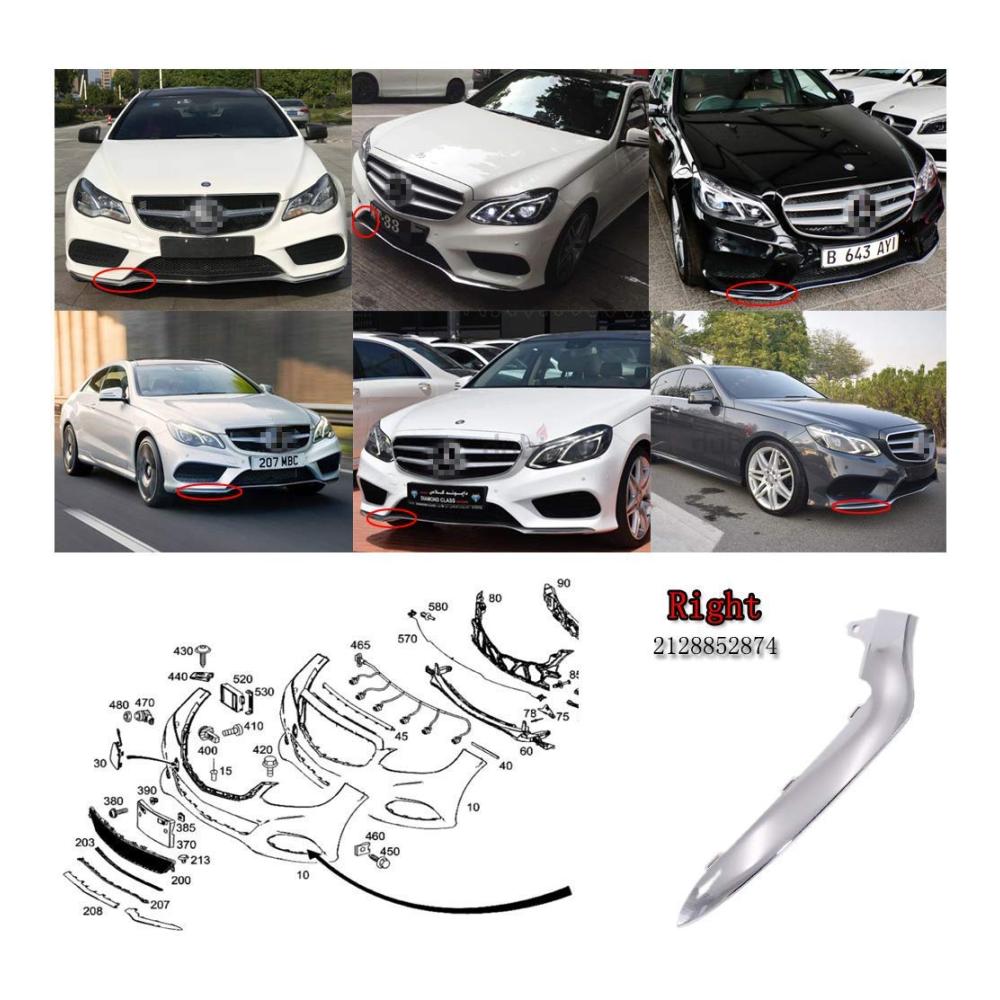 Stoßstange vorne rechts Chrom Zierleiste für Mercedes-Benz E-Klasse W212 E200 E250 E300 E350 E400 E500 E550 OEA2128852874