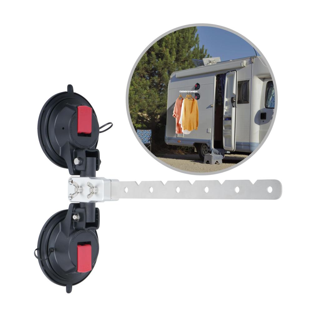 Kleiderlüfter Wand Klappbar für Außen ideal für Wohnmobile Neoprenanzug Handtuch & Kleidung – Campingdusche Hakenleiste und Kleiderstange Zubehör