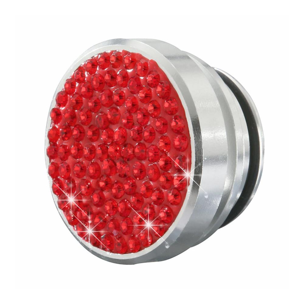 Bling Strass Zigarettenanzünder Abdeckung für Auto Boot RV - Universal Staubdicht Steckdose Kappe in Rot Stylisch & Funktional Perfektes Autozubehör