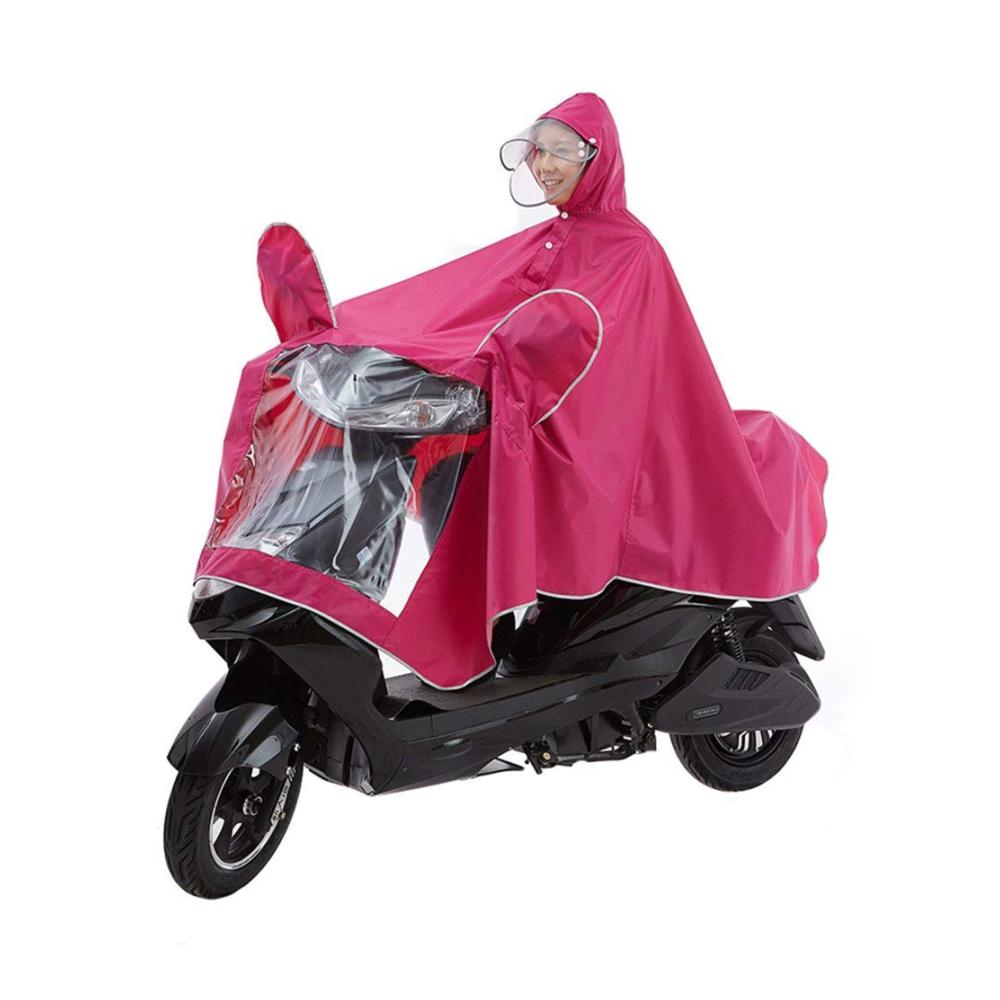 Wasserdichter Motorrad Poncho für Elektroroller & Motorräder – Großer Regenmantel mit Antibeschlag-Abdeckung & Spiegelschlitzen für Einzelpersonen